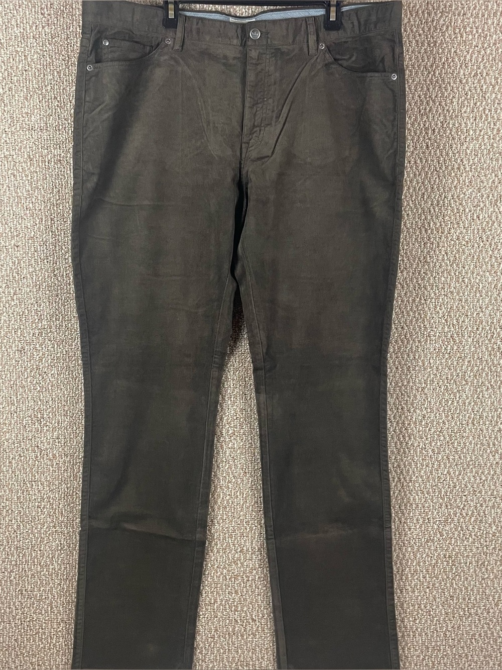 Peter Millar Corduroy Pants Mens 40x34 Brown Stretch 5 Pocket Casual MF23B T263
